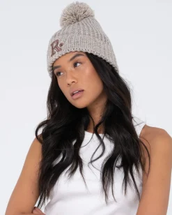 Outlet Academy Embroidered Pom Pom Beanie Womens Beanies & Knits