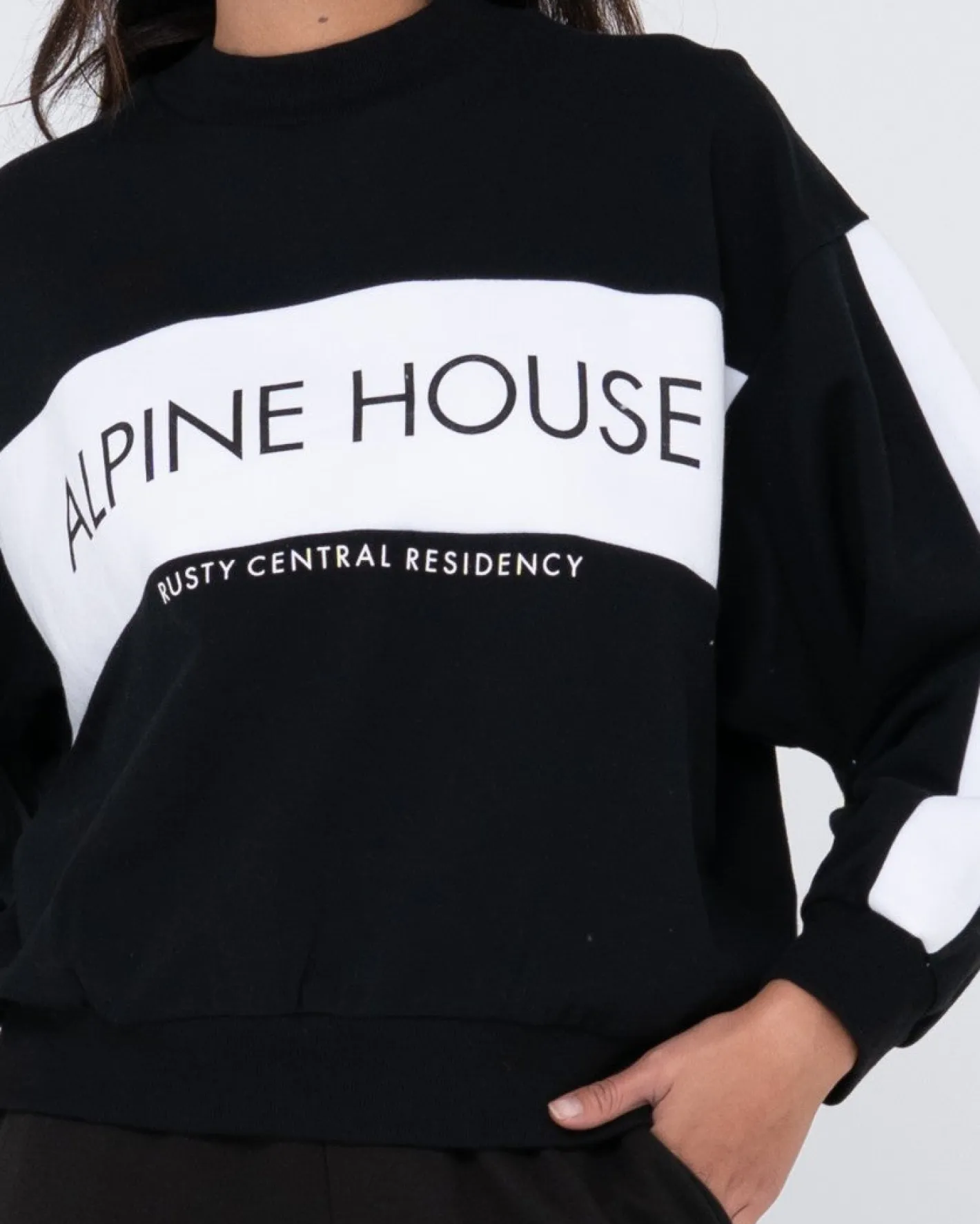 Online Alpine House Oversize Crew Neck Fleece Womens Hoodies & Fleece