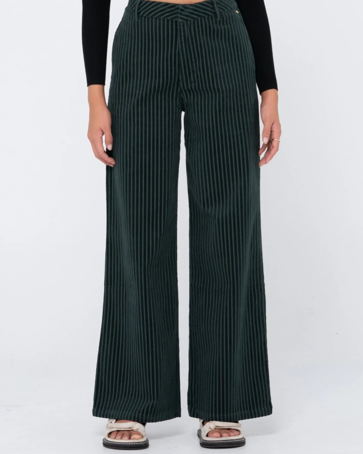 Shop Amanda High Waisted Wide Leg Cord Pant Womens Pants