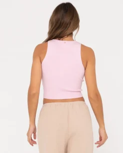 Outlet Amelia Knit Racer Crop Tank Top Womens Tees & Tanks