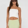 Cheap Amelia Strapless Knit Crop Top Womens Fashion Tops