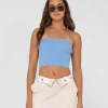 Sale Amelia Strapless Knit Crop Top Womens Fashion Tops