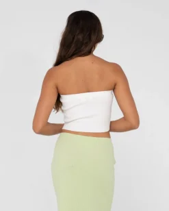 Cheap Amelia Strapless Knit Crop Top Womens Fashion Tops