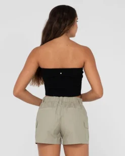 Discount Amelia Strapless Knit Crop Top Womens Fashion Tops