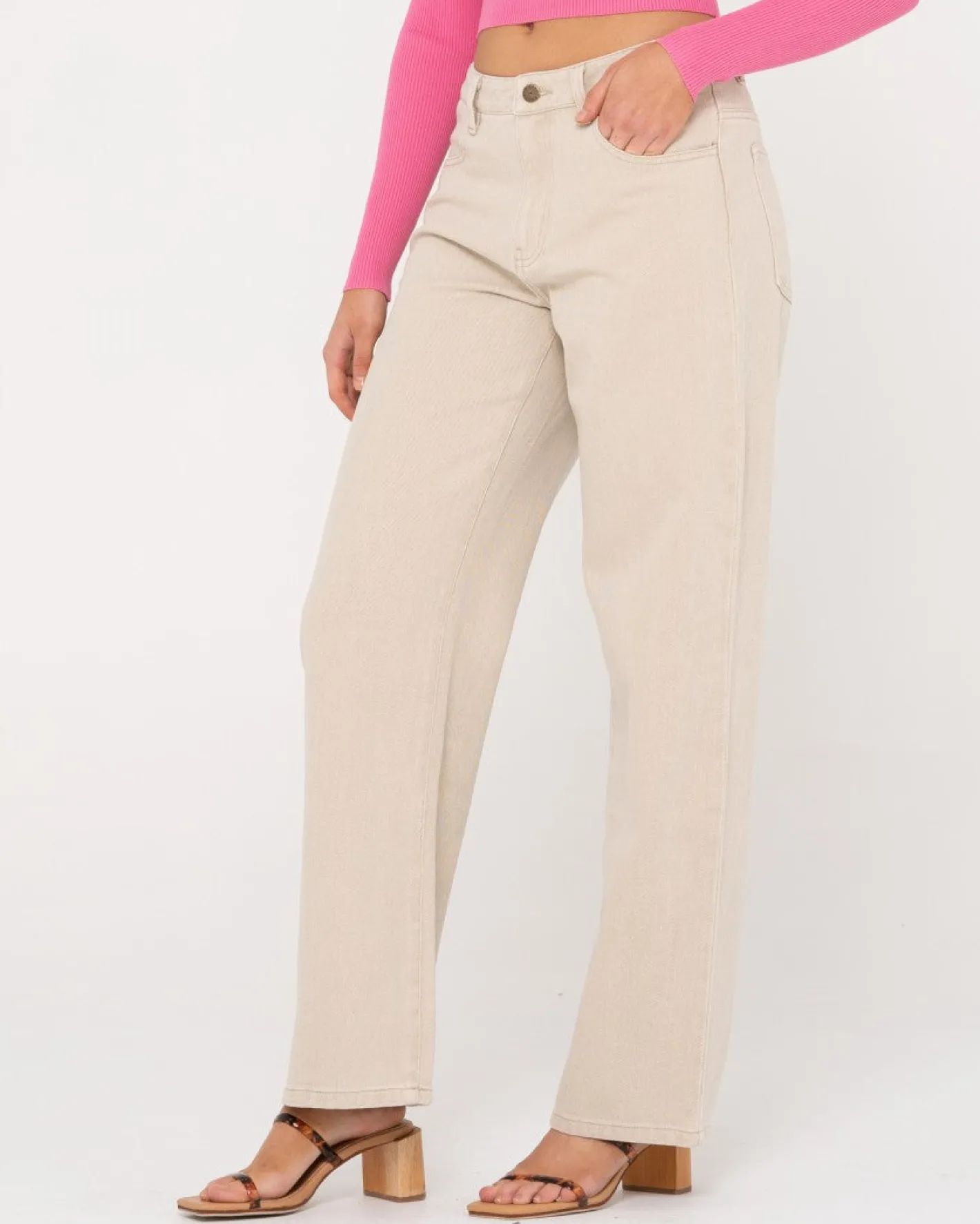 Store Archer Mid Rise Wide Leg Jean Womens Pants