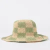 Hot Ariel Natural Straw Bucket Hat Womens Caps & Hats