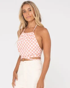 Cheap Bad Habits Halter Neck Top Womens Tees & Tanks