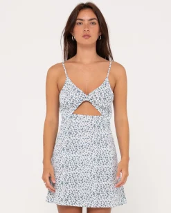 Outlet Balnear Floral Printed Cut Out Mini Dress Womens Mini Dresses