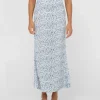 Flash Sale Balnear Floral Printed High Waisted Midi Skirt Womens Skirts