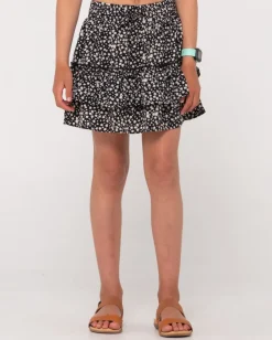 Hot Balnear Floral Printed Mini Skirt Girls Kids Bottoms