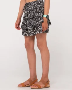 Hot Balnear Floral Printed Mini Skirt Girls Kids Bottoms