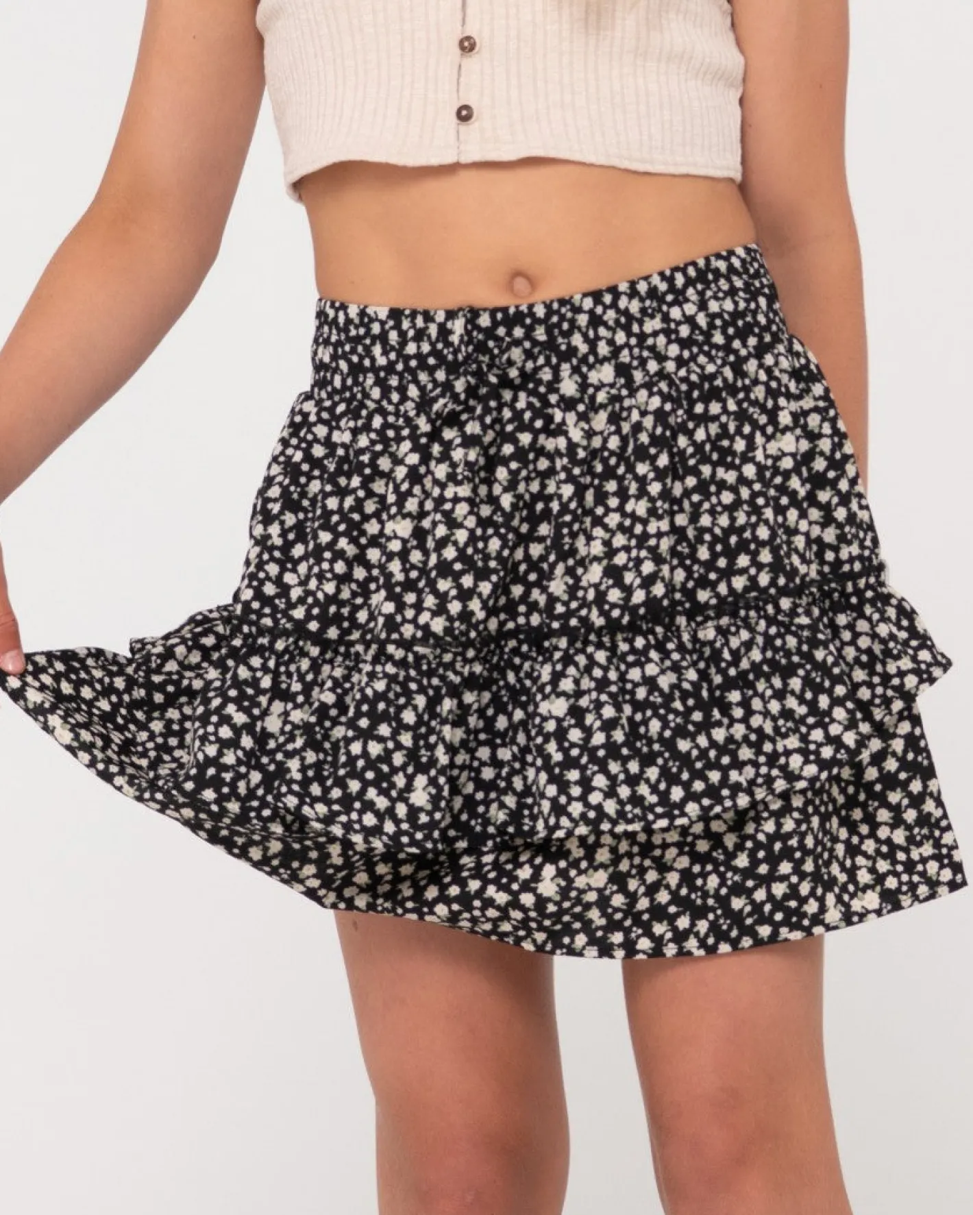 Hot Balnear Floral Printed Mini Skirt Girls Kids Bottoms