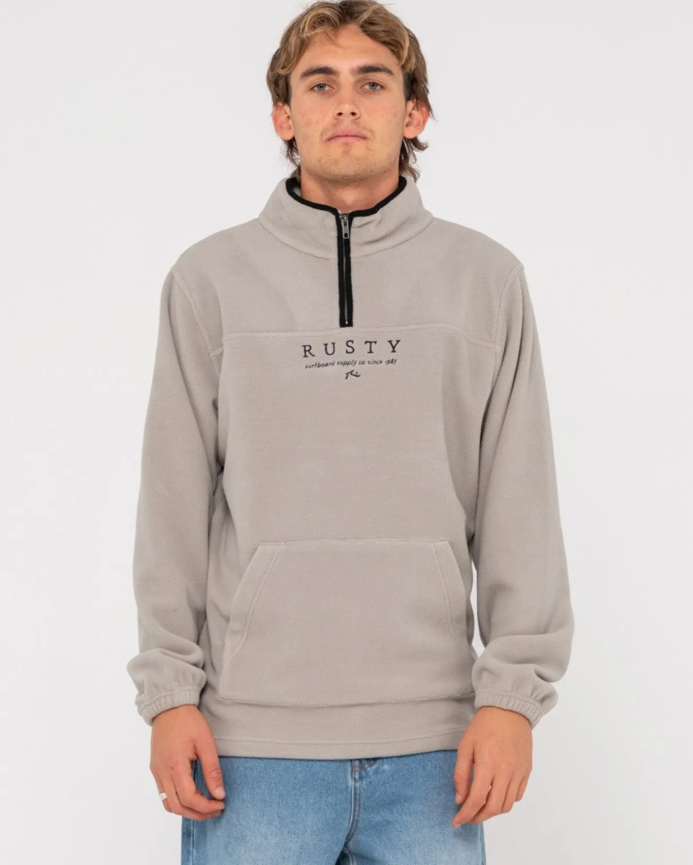 Shop Big Bang 1/4 Zip Polar Fleece Mens Hoodies & Fleece