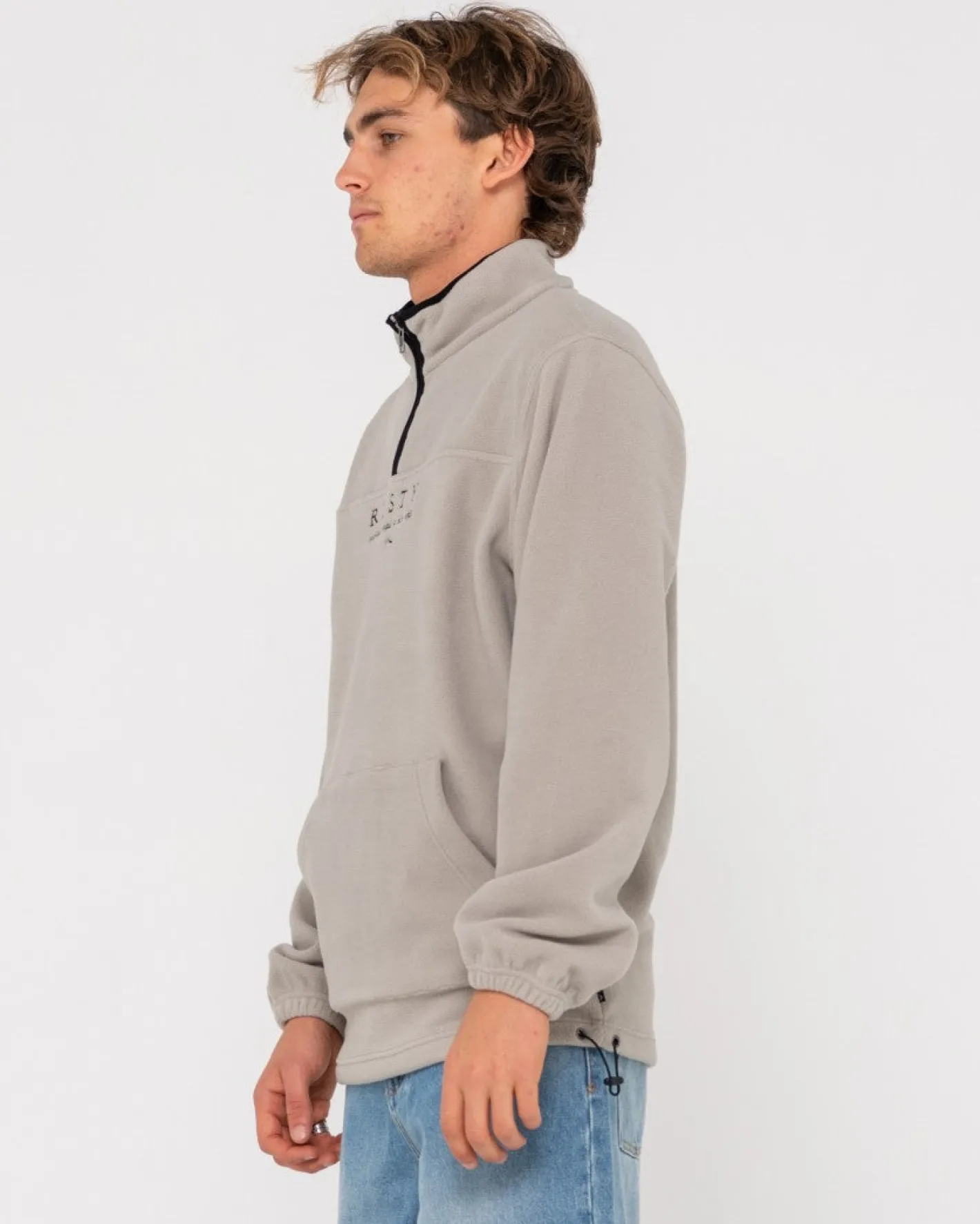 Shop Big Bang 1/4 Zip Polar Fleece Mens Hoodies & Fleece