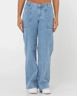 Cheap Billie Low Rise Denim Carpenter Jean Womens Denim