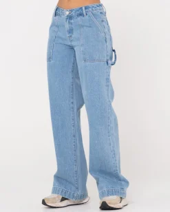 Clearance Billie Low Rise Denim Carpenter Jean Womens Denim