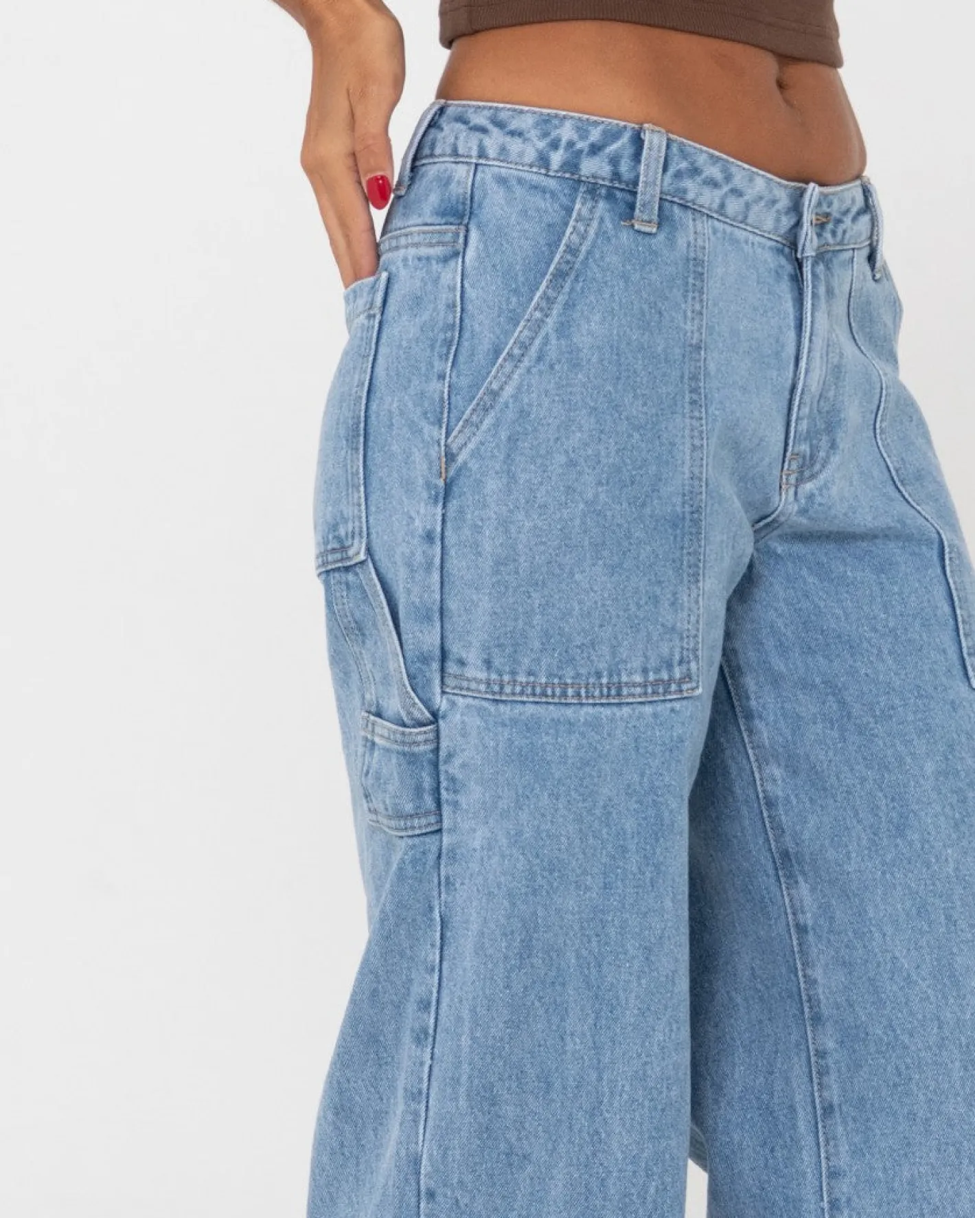Cheap Billie Low Rise Denim Carpenter Jean Womens Denim