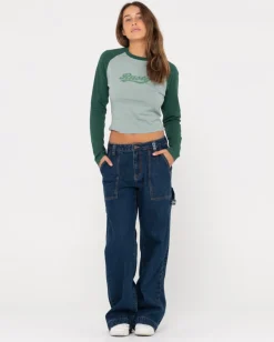 Sale Billie Low Rise Denim Carpenter Jean Womens Denim