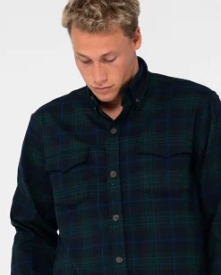 Store Black Watch Long Sleeve Flannel Shirt Mens Shirts