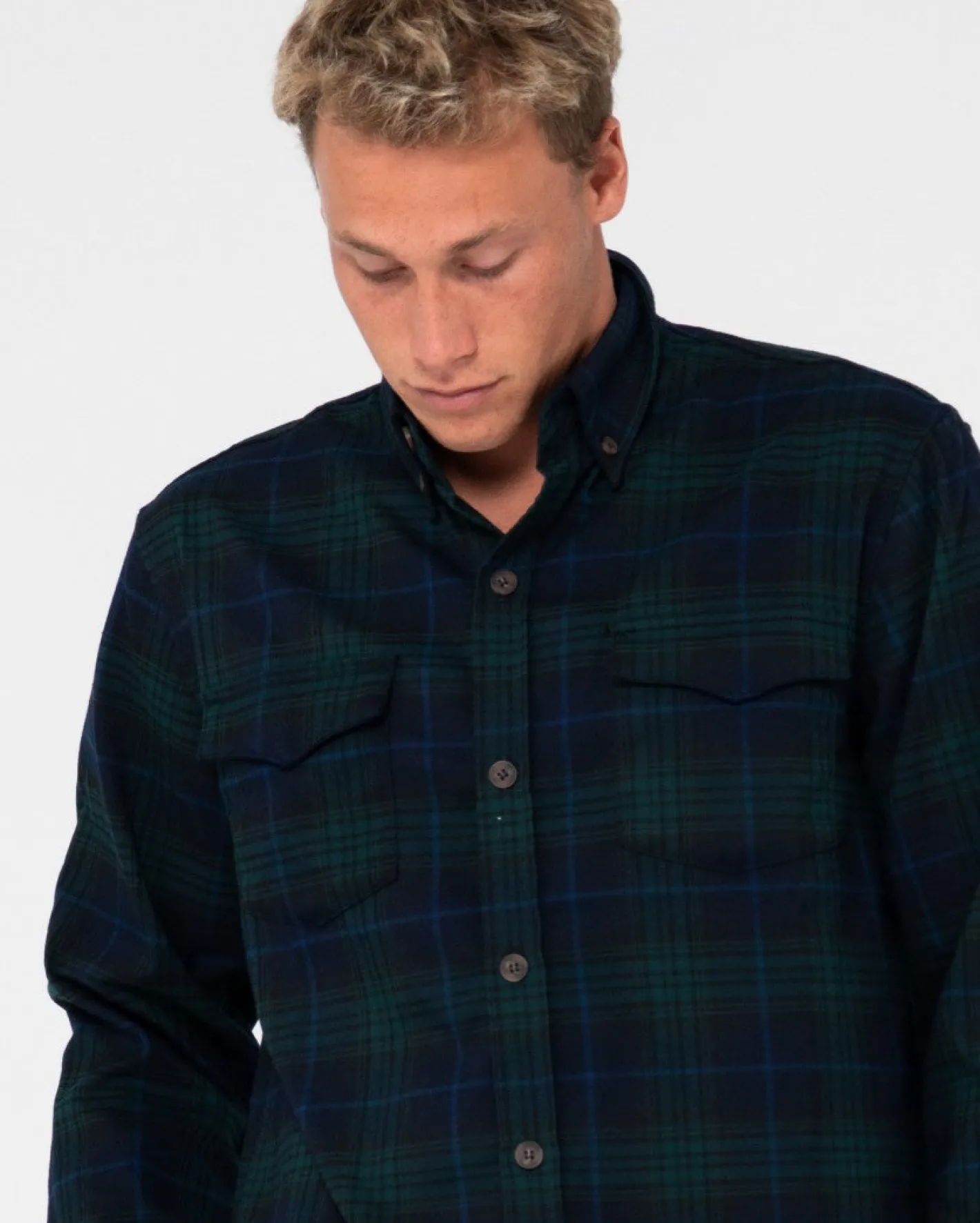Store Black Watch Long Sleeve Flannel Shirt Mens Shirts