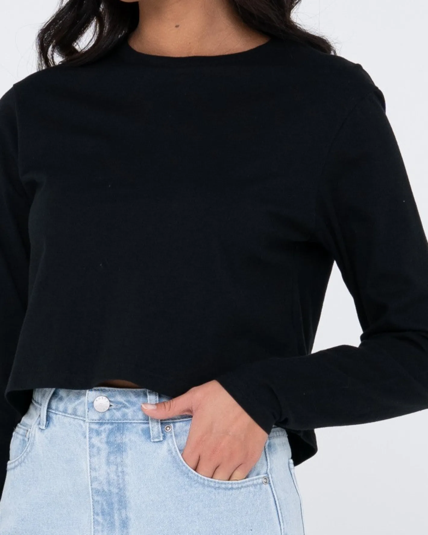 Store Blanks Long Sleeve Baby Tee Womens Tees & Tanks