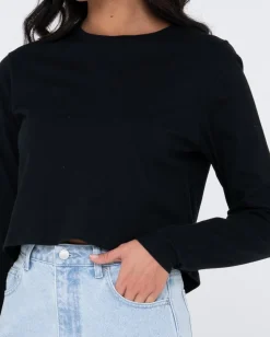 New Blanks Long Sleeve Baby Tee Womens Basics From 2 For $50*
