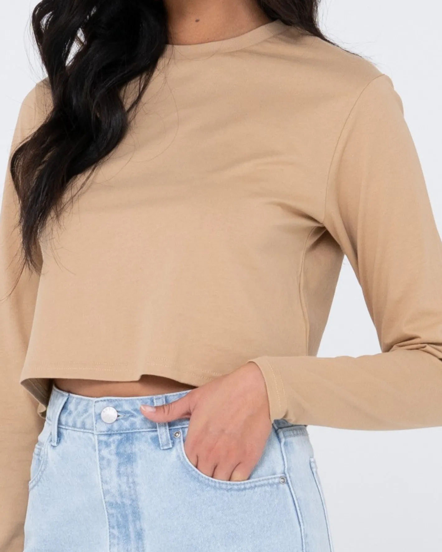 Online Blanks Long Sleeve Baby Tee Womens Basics From 2 For $50*