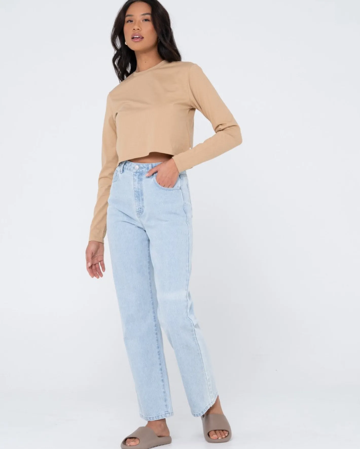 Shop Blanks Long Sleeve Baby Tee Womens Tees & Tanks