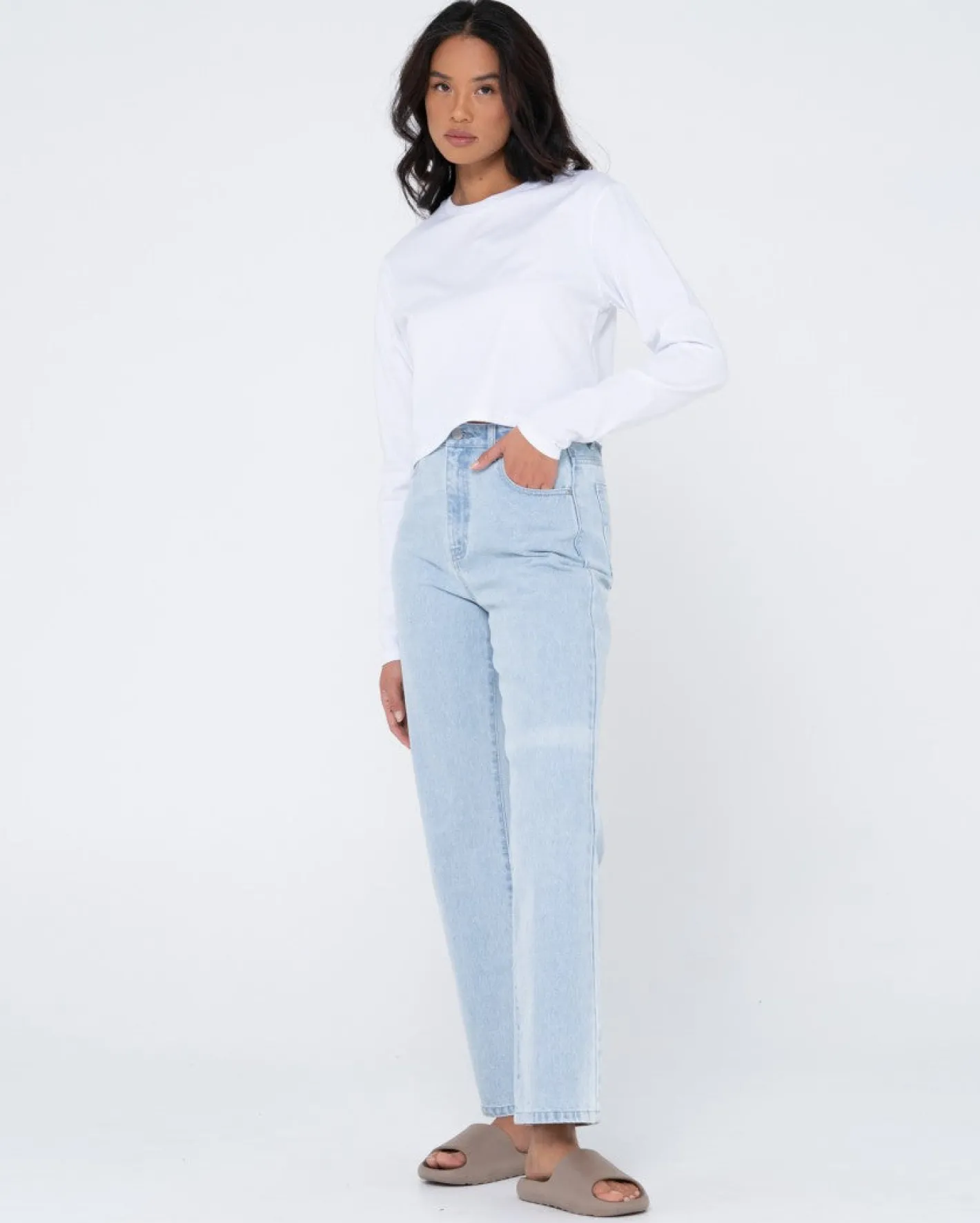 Clearance Blanks Long Sleeve Baby Tee Womens Tees & Tanks