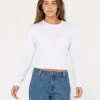 Flash Sale Blanks Long Sleeve Skimmer Tee Womens Tees & Tanks