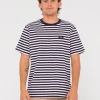 Cheap Blazewater Short Sleeve Striped Tee Mens Tees