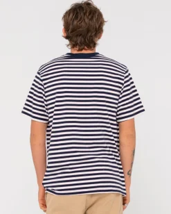 Cheap Blazewater Short Sleeve Striped Tee Mens Tees