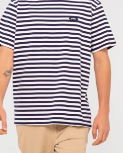 Cheap Blazewater Short Sleeve Striped Tee Mens Tees
