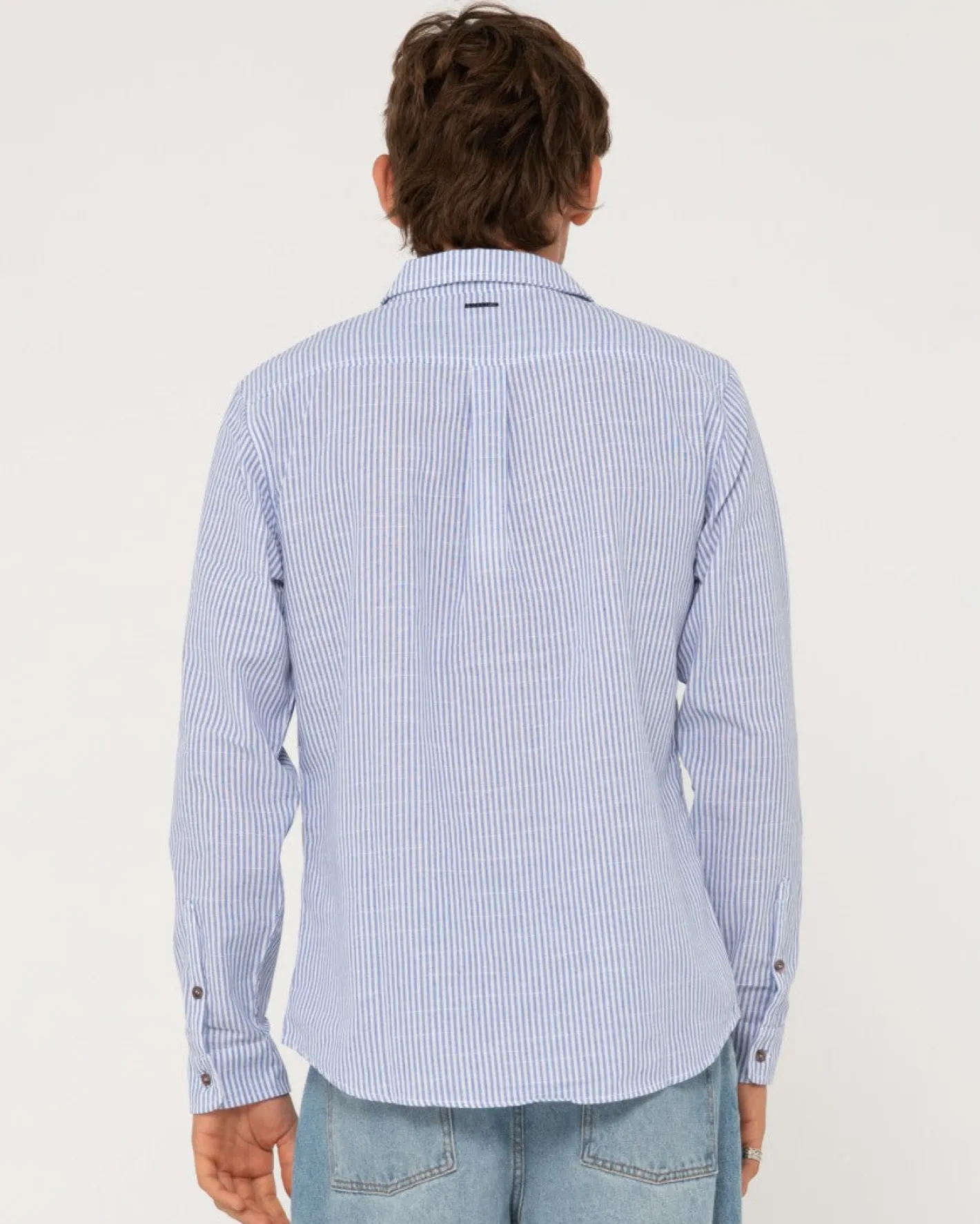 New Boat Day Linen Long Sleeve Shirt Mens Shirts