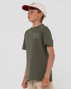 Fashion Boxed Out Short Sleeve Graphic Tee Boys Kids Tops