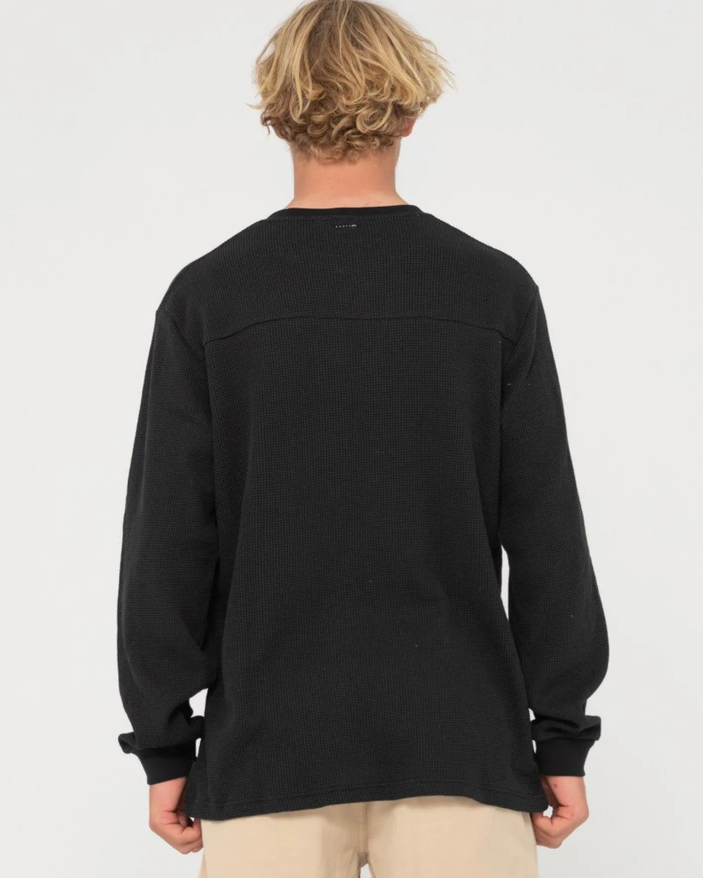 Shop Boxed Out Waffle Long Sleeve Tee Mens Tees