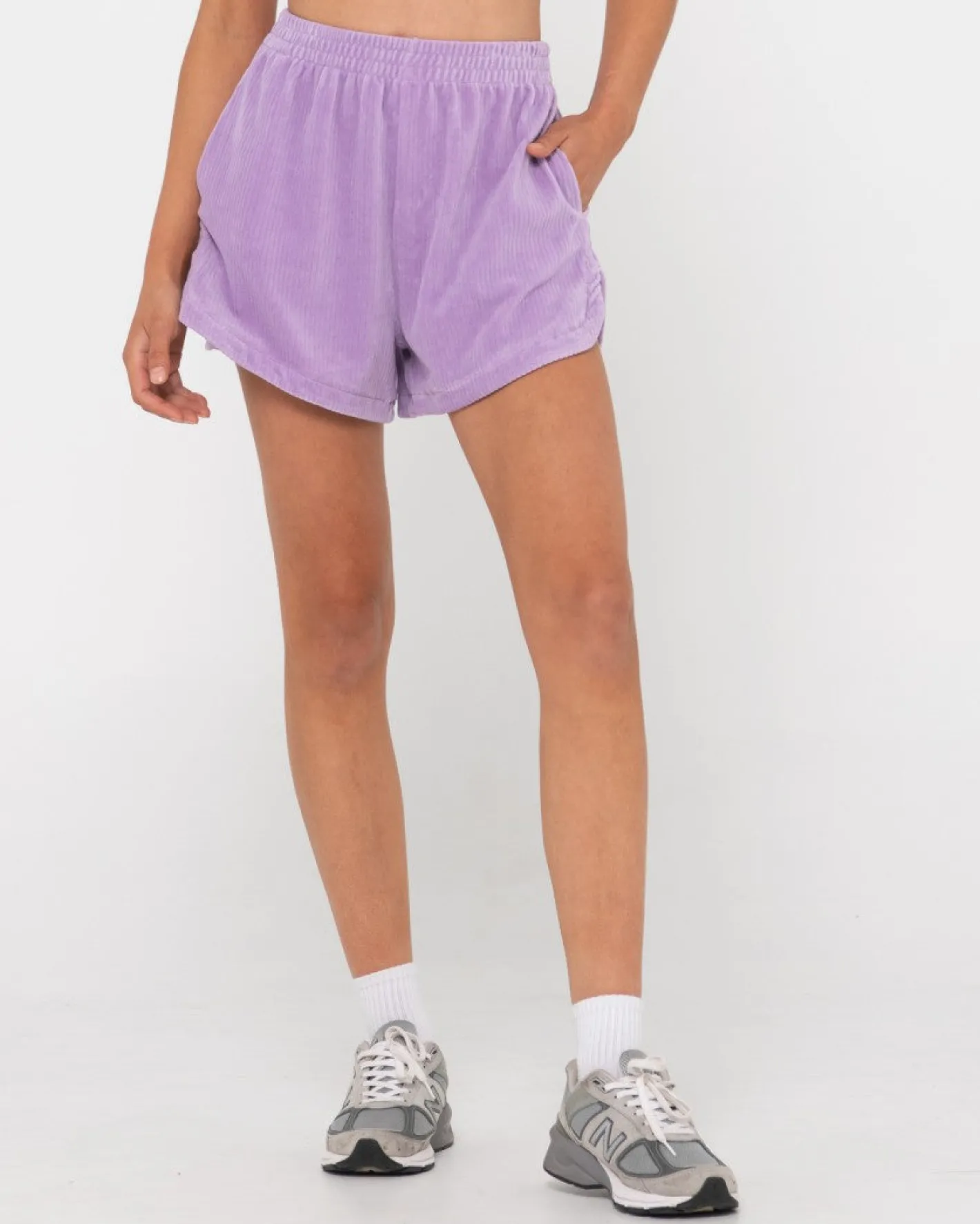 Hot Bronte High Waisted Cord Short Womens Shorts