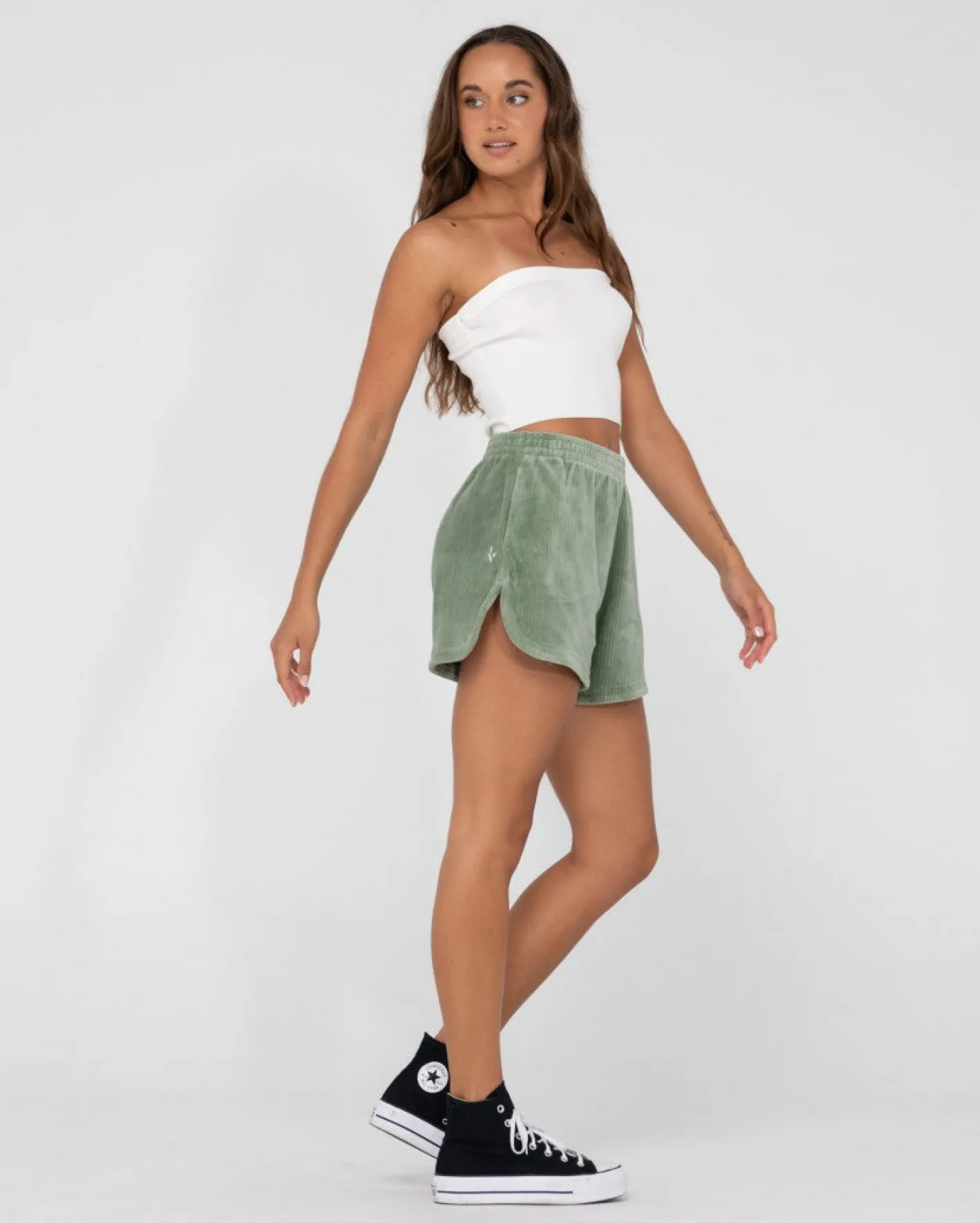 Discount Bronte High Waisted Cord Short Womens Shorts