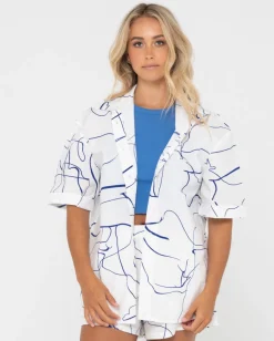 Best Sale Brush Strokes Short Sleeve Shirt Womens Shirts