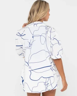 Best Sale Brush Strokes Short Sleeve Shirt Womens Shirts