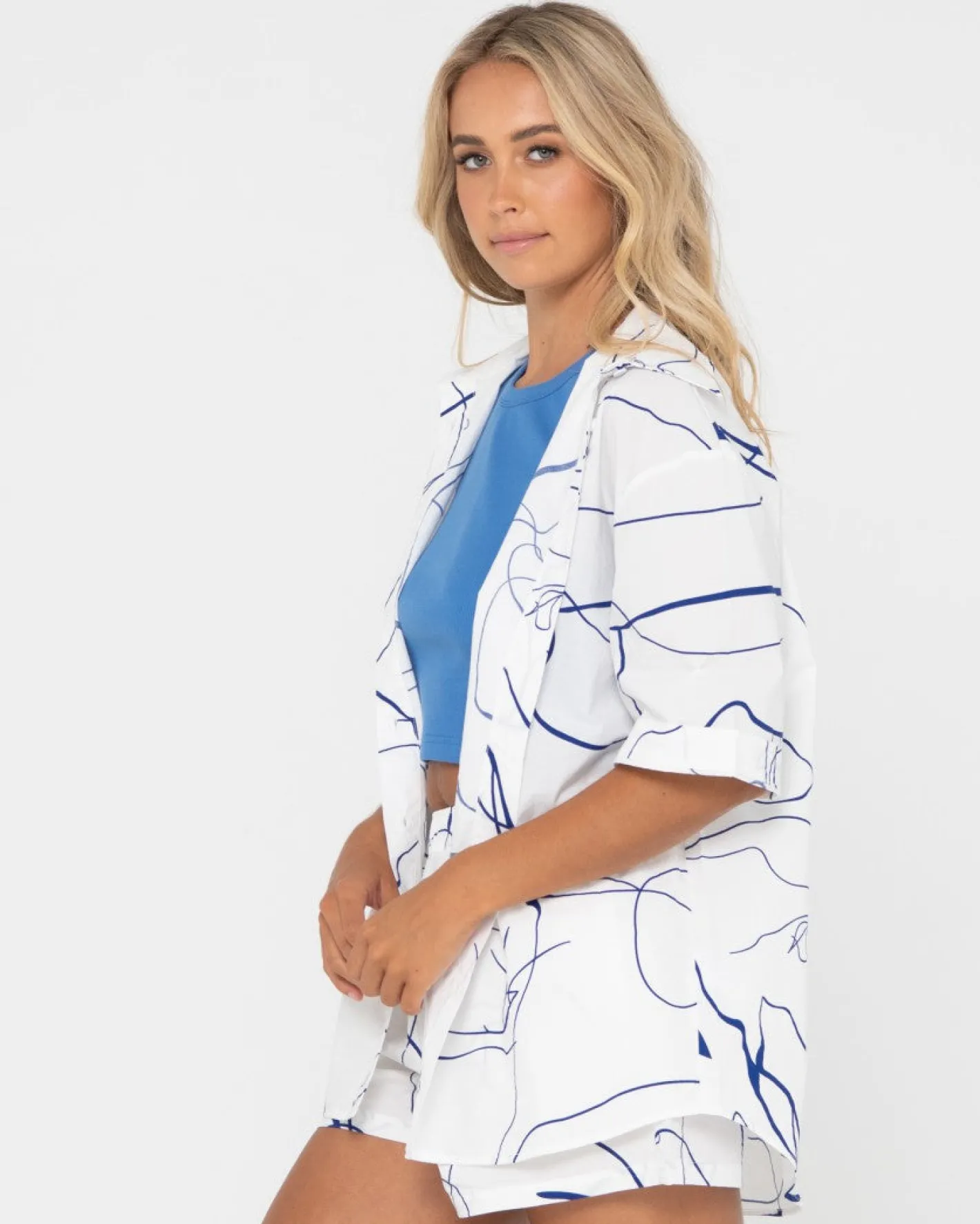 Best Sale Brush Strokes Short Sleeve Shirt Womens Shirts