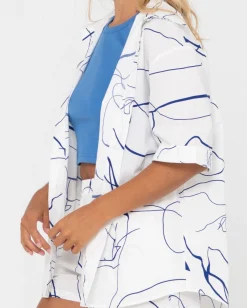 Best Sale Brush Strokes Short Sleeve Shirt Womens Shirts