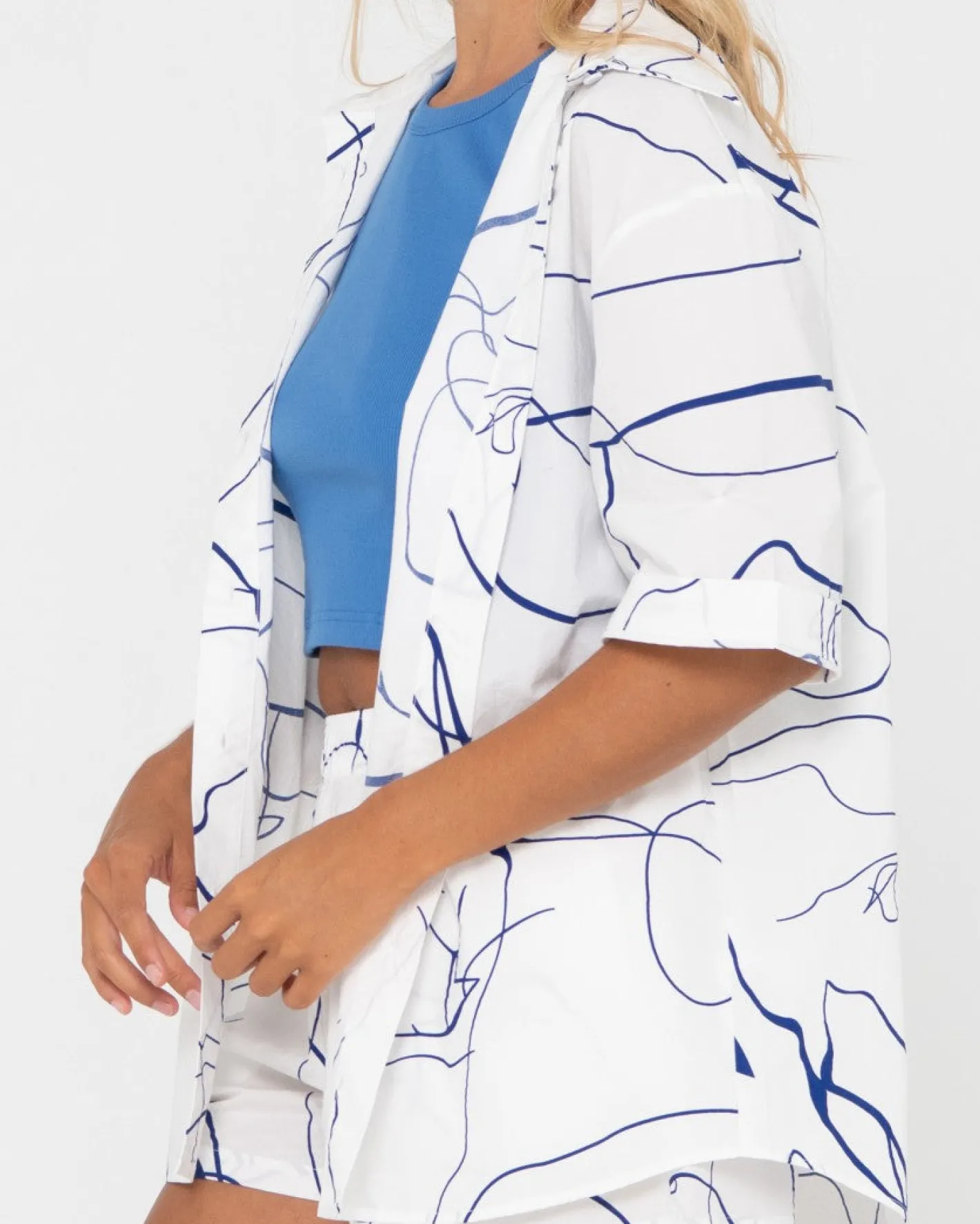 Best Sale Brush Strokes Short Sleeve Shirt Womens Shirts