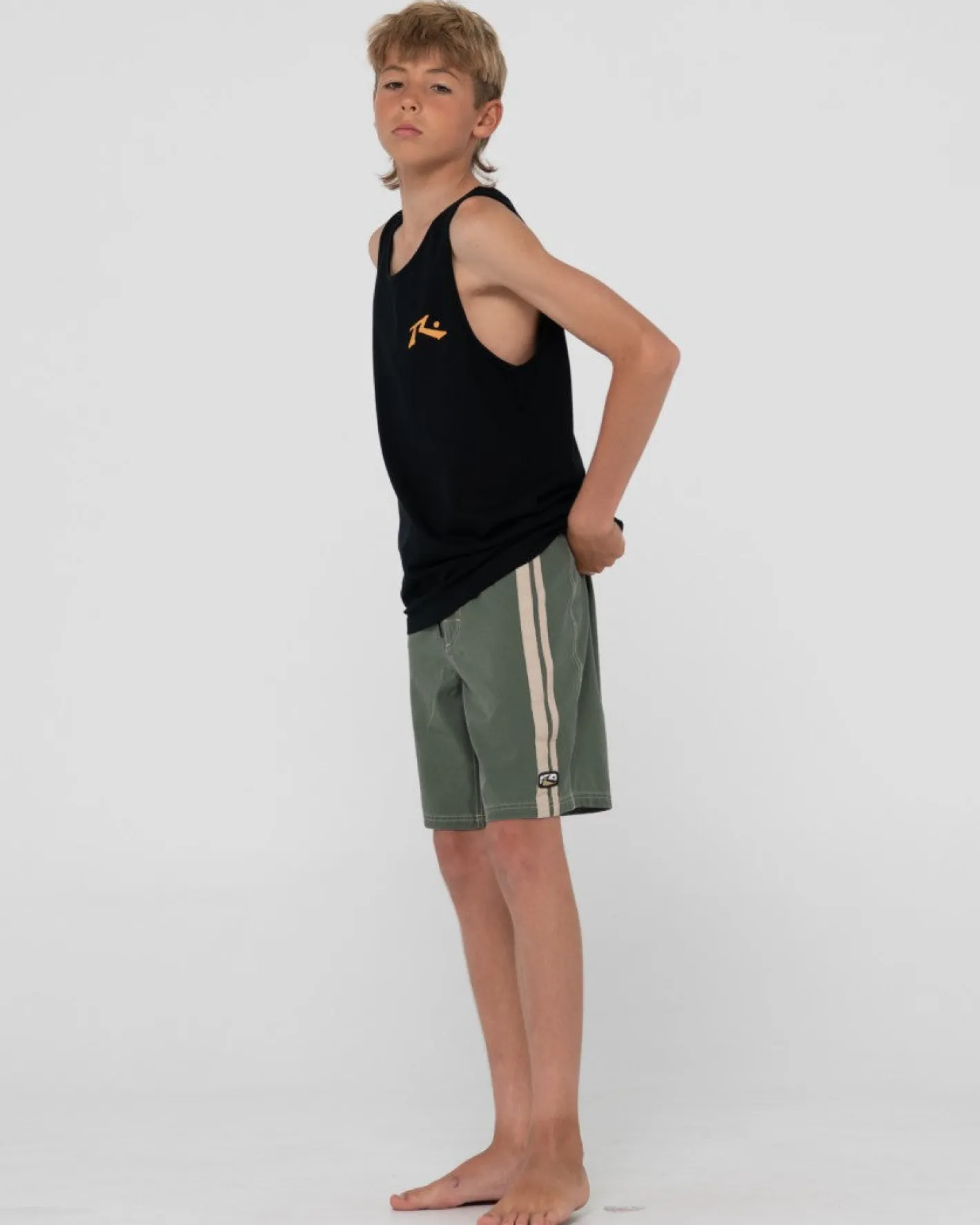 Clearance Burnt Rubber Vintage Wash Boardshort Boys Kids Boardshorts