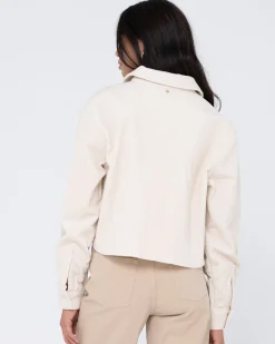 Clearance Carmen Cord Overshirt Jacket Womens Fashion Tops