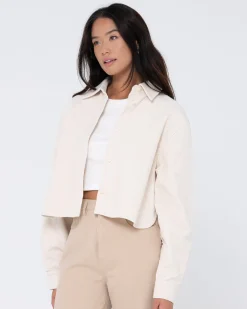Best Sale Carmen Cord Overshirt Jacket Womens Shirts