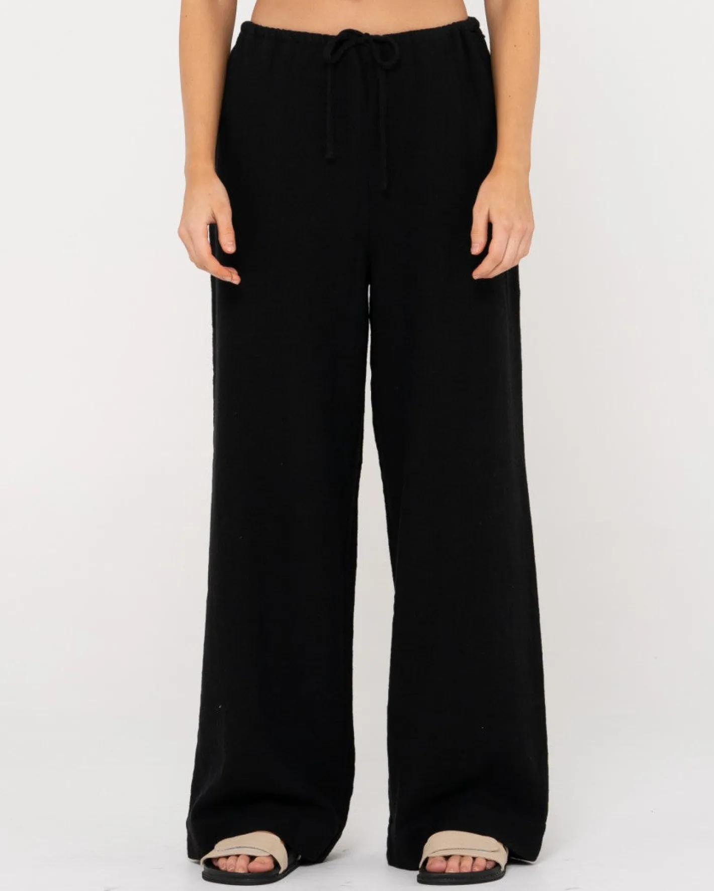 Fashion Carolina High Waisted Relaxed Fit Linen Pant Womens Pants