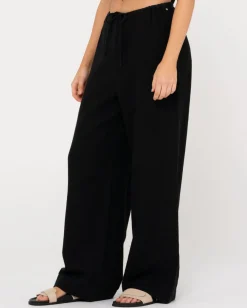 Fashion Carolina High Waisted Relaxed Fit Linen Pant Womens Pants