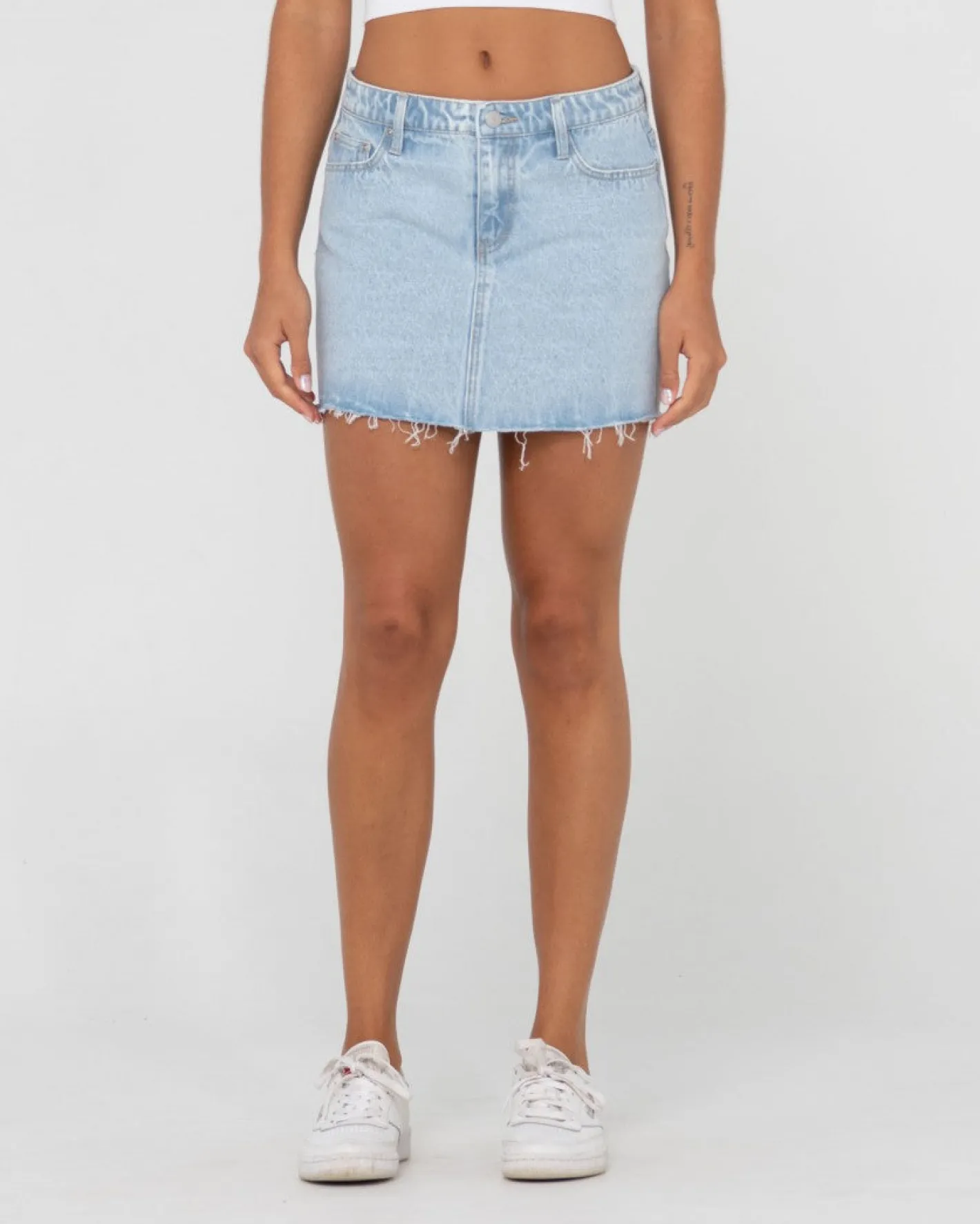 Discount Celeste Low Rise Denim Mini Skirt Womens Skirts