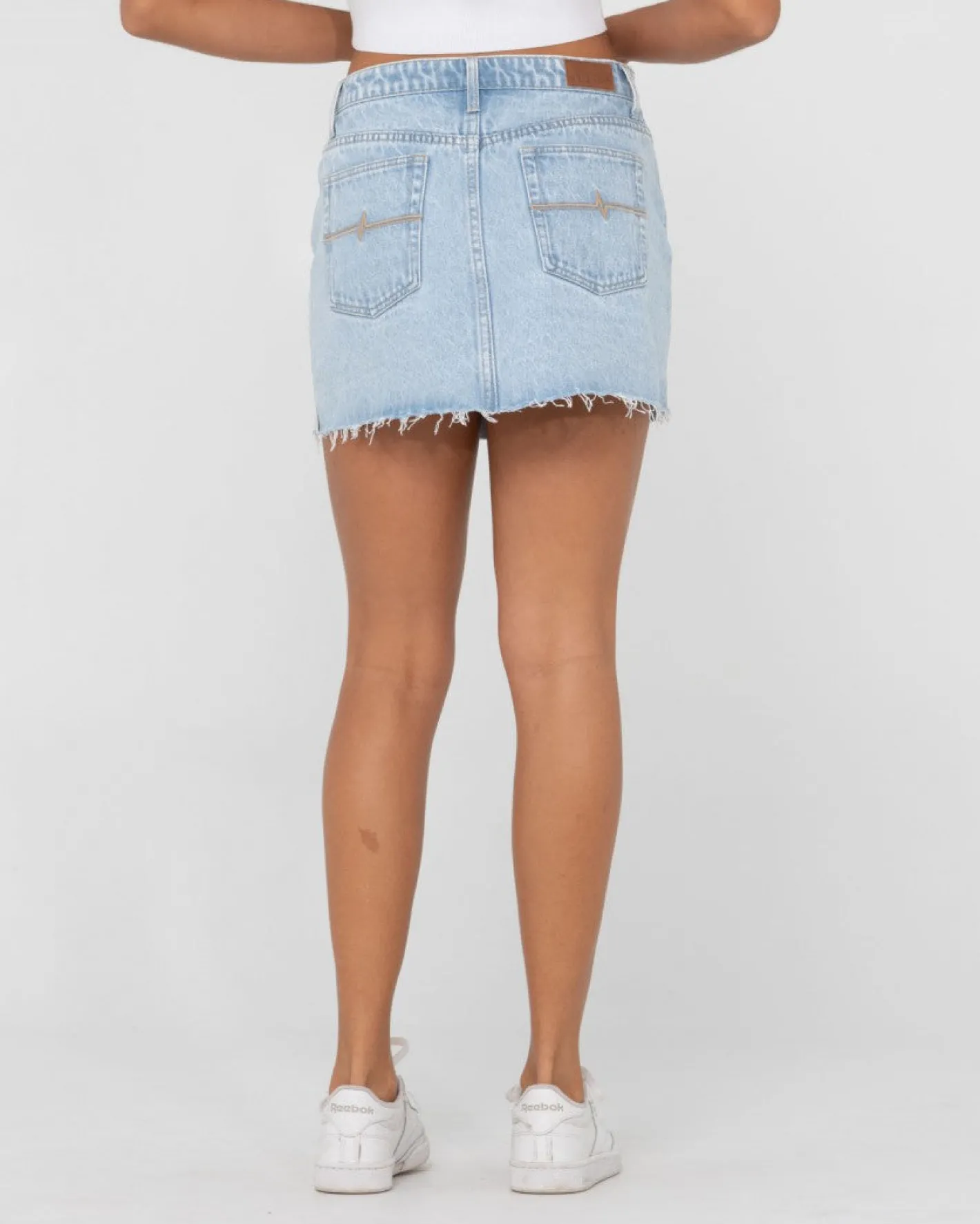 Discount Celeste Low Rise Denim Mini Skirt Womens Skirts